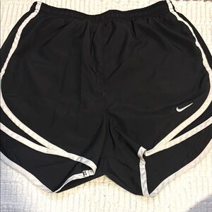 Black Athletic Shorts with White Trim